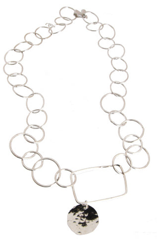 Rectangle Disk Necklace image 0
