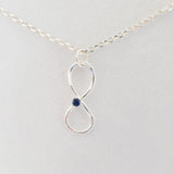 Infinity Necklace with Birthstone image 0