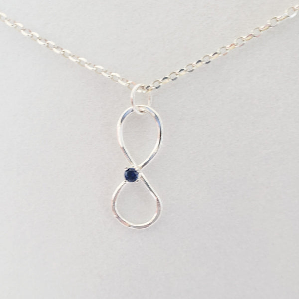 Infinity Necklace with Birthstone image 0