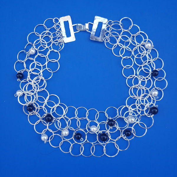 4 Strand Necklace with Pearls image 1