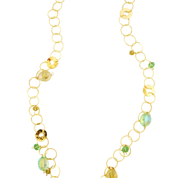 Chain Necklace with Crystals image 0