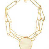 Double Oblong Necklace with Mother of Pearl image 0