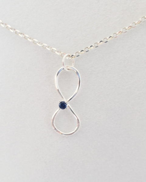 Infinity Necklace with Birthstone image