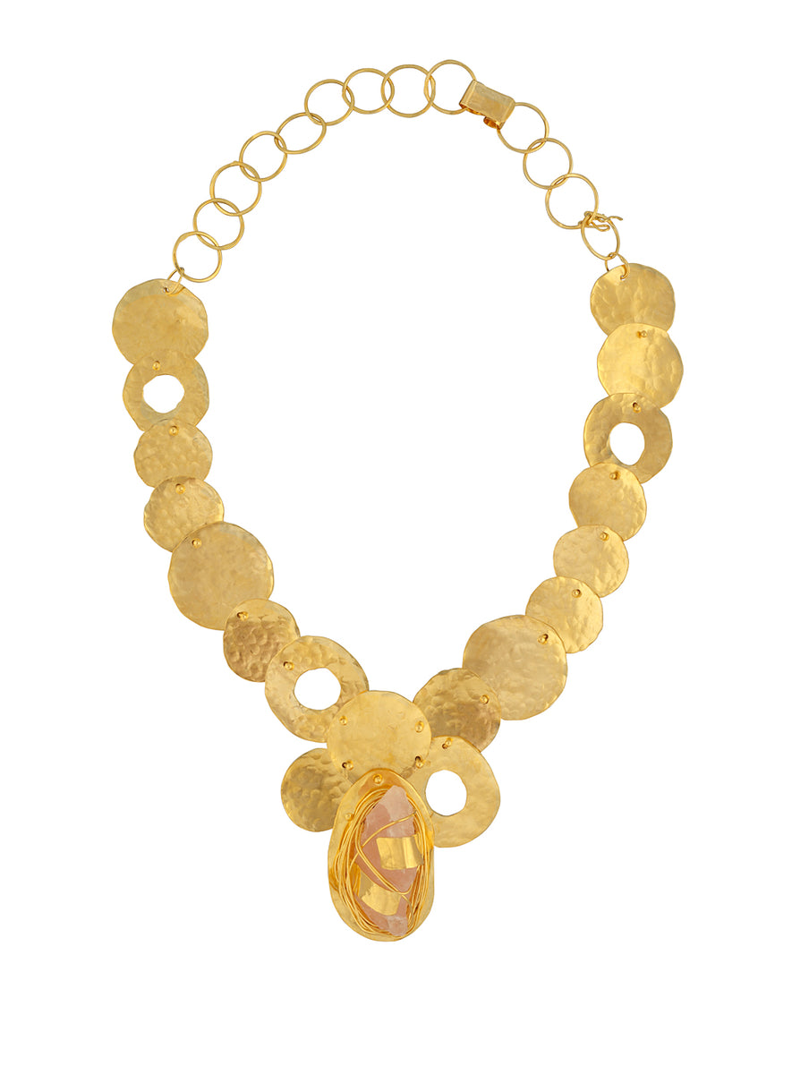 Rose Quartz Pepita Necklace image 0