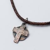 Hammered Cross Necklace image 0
