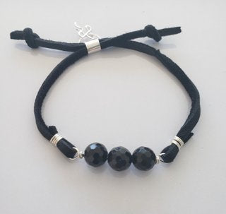 Faceted Black Tourmaline Healing Bracelet image 0