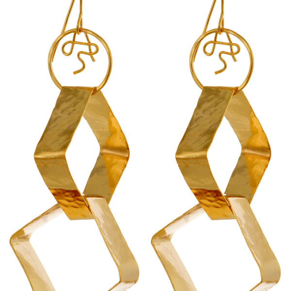 Double Square Large Earring image 0
