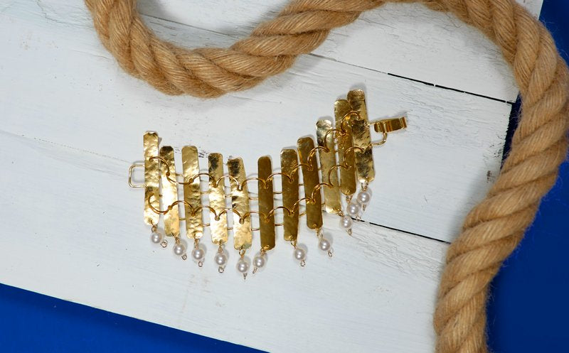 Strand Bracelet with Pearls image 0