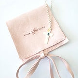 Cross with Tiny Gold Heart & Birthstone image 1