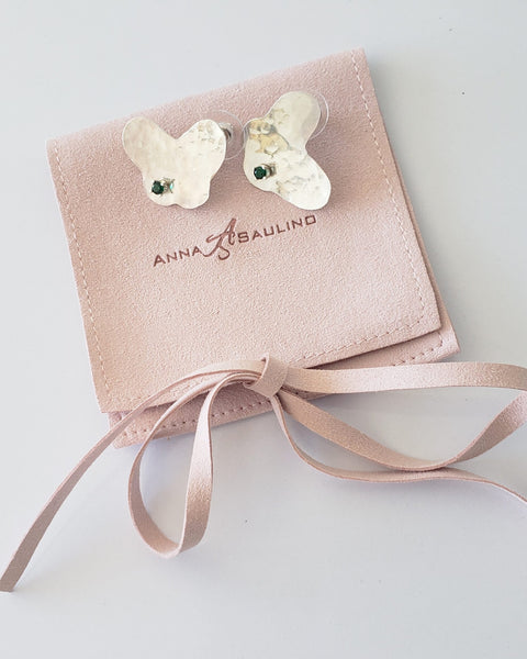 Butterfly Birthstone Earrings with Post image 0