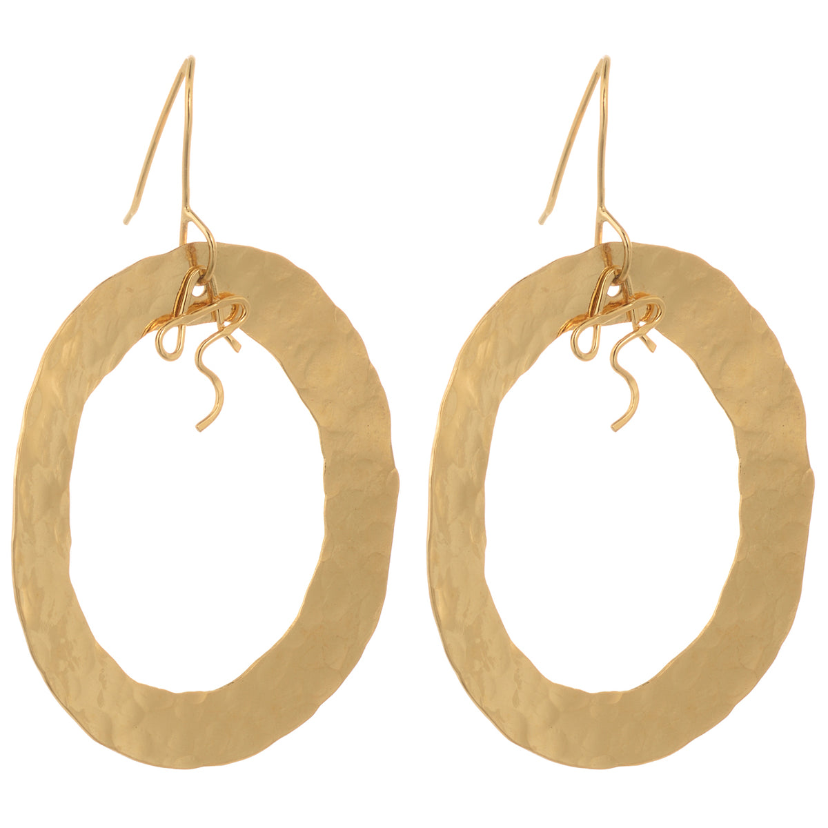 Large Single Flat Circle Earring image 0