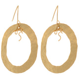 Large Single Flat Circle Earring image 0