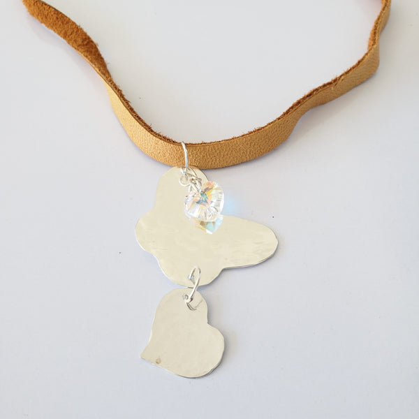 Butterfly and Heart with Swarovski Crystal image 1