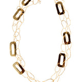 Rectangle Long Chain Necklace image 0