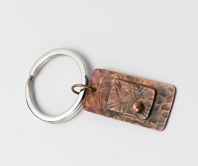 Hammered Pepita Key Chain image 0