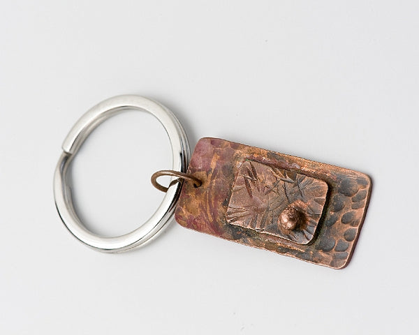 Hammered Pepita Key Chain image 0