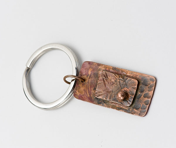 Hammered Pepita Key Chain image 0
