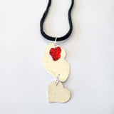Kiss Me Pendant with Swarovski Red Heart image 0