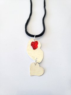 Kiss Me Pendant with Swarovski Red Heart image 0