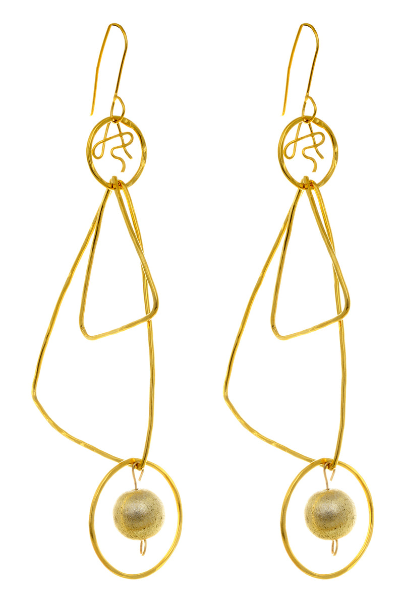 Double Triangle with Drop Pearl image 0