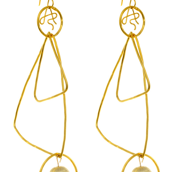Double Triangle with Drop Pearl image 0